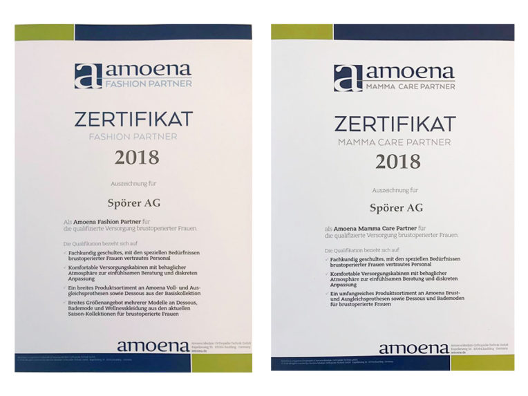 Amoena Zertifikat