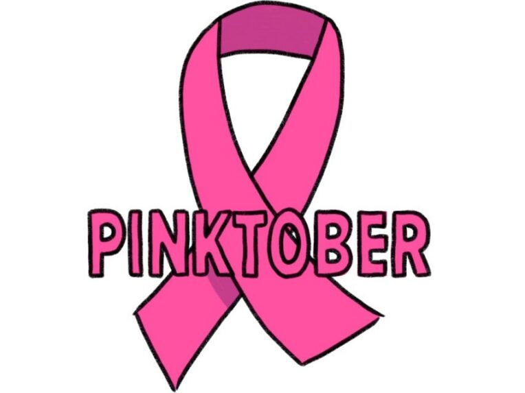 Die Schleife in PINK als Zeichen für mehr Aufmerksamkeit für von Brustkrebs betroffene Frauen